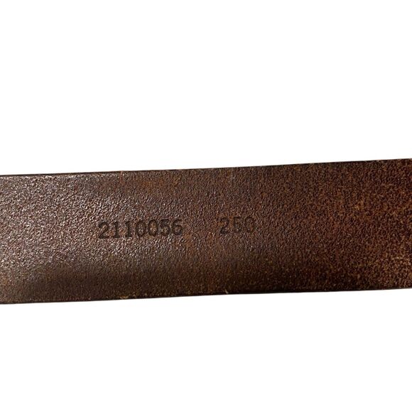 POLO RALPH LAUREN Brown Leather Dress Belt Classic Basic Silver Buckle Men's 36 - Picture 6 of 7